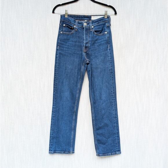 Rag & Bone Maya High-Rise Ankle Slim Straight Leg Jeans In Indigo, size 24 - Picture 1 of 10
